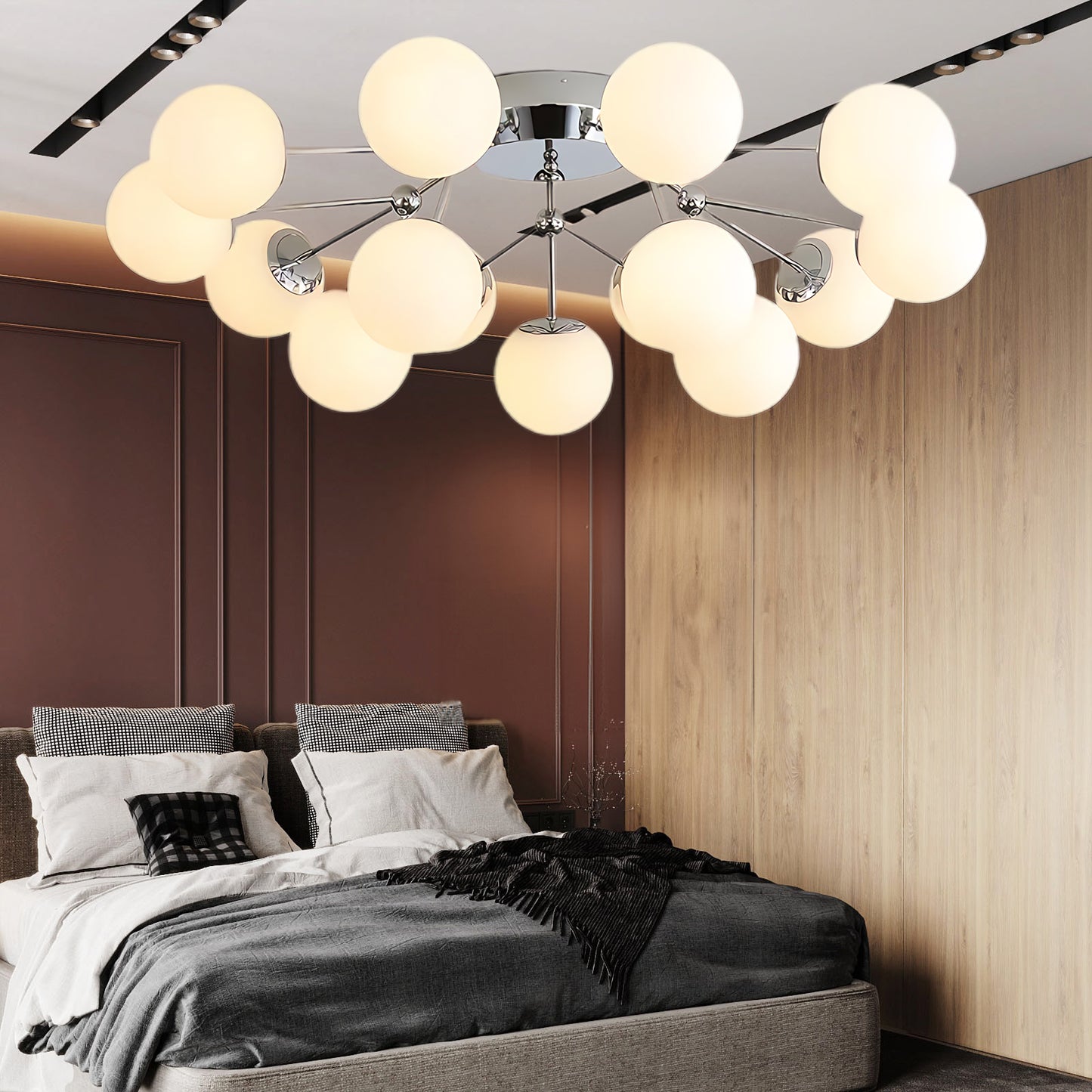 Balls Cluster Modern Crystal Ceiling Lamp