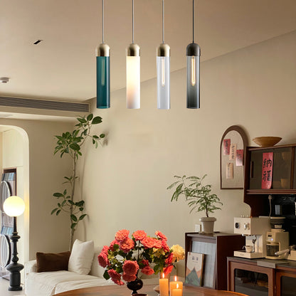 Cylindrical Shape Eclectic Crystal Pendant Light