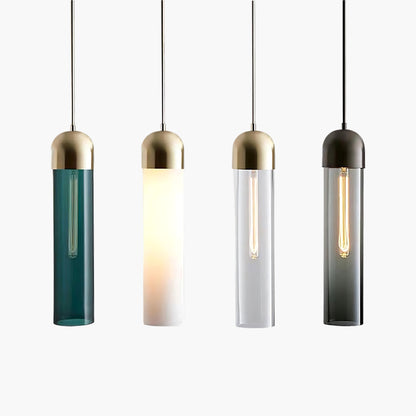 Cylindrical Shape Eclectic Crystal Pendant Light