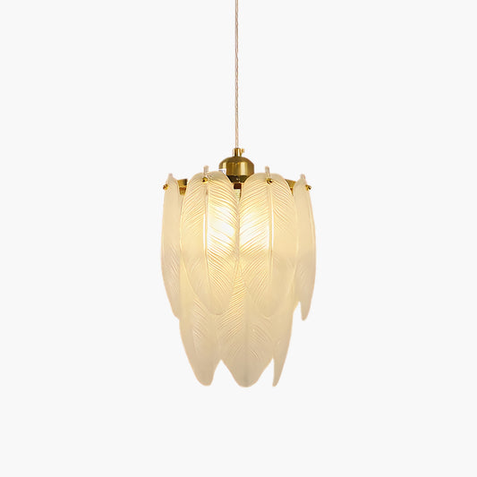 Modern Crystal Feather Pendant Light