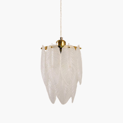 Modern Crystal Feather Pendant Light