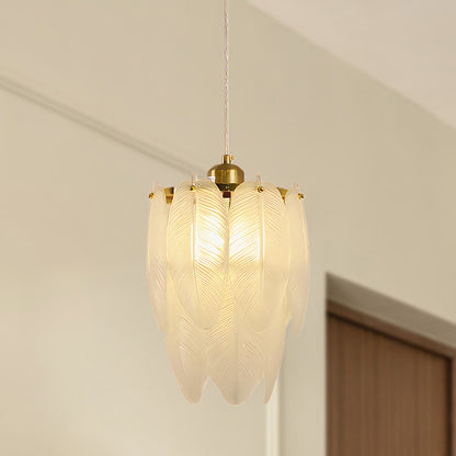 Modern Crystal Feather Pendant Light