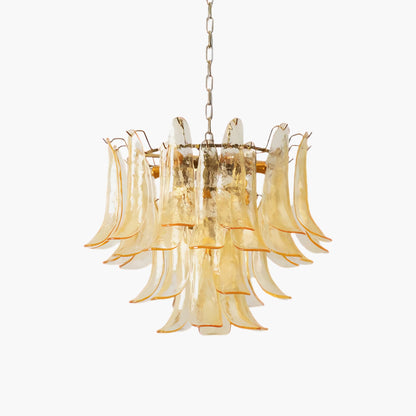 Leaf Cascade Modern Crystal Chandelier