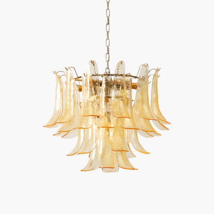 Leaf Cascade Modern Crystal Chandelier