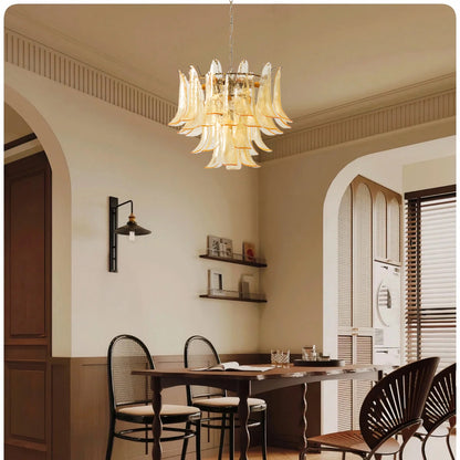 Leaf Cascade Modern Crystal Chandelier