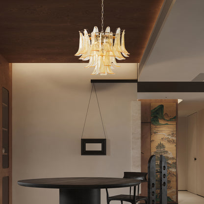 Leaf Cascade Modern Crystal Chandelier