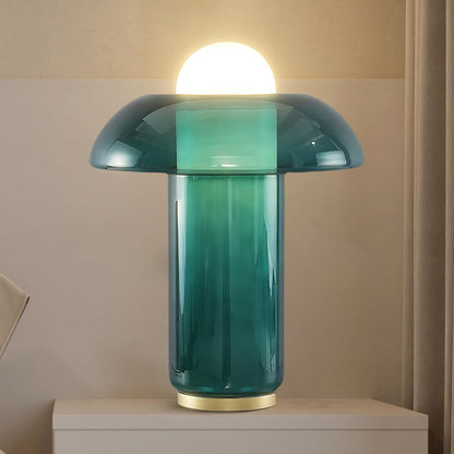 Mushroom Table Eclectic Crystal Lamp