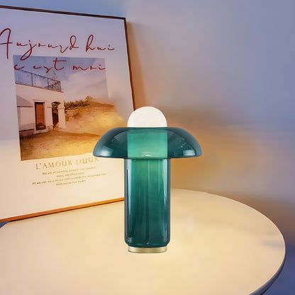 Mushroom Table Eclectic Crystal Lamp