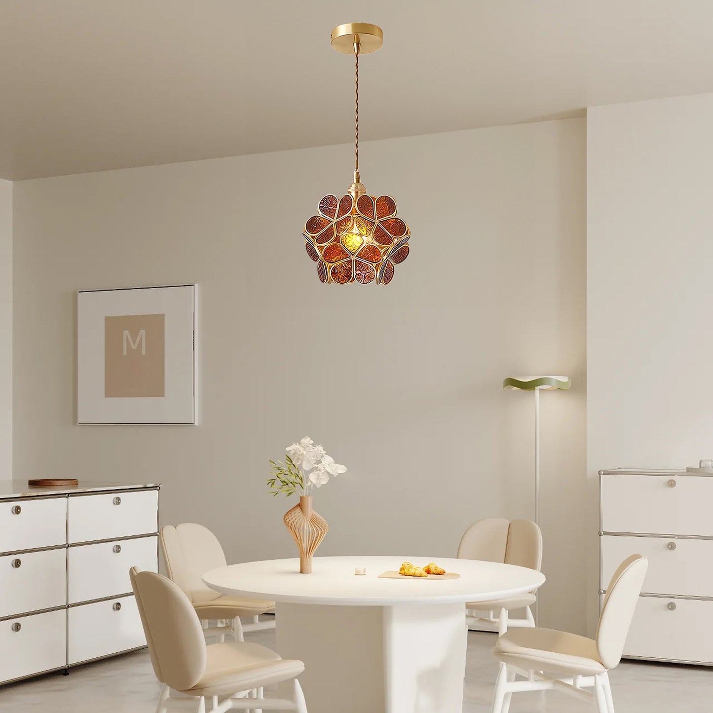 Petal Minimalist Crystal Pendant Light