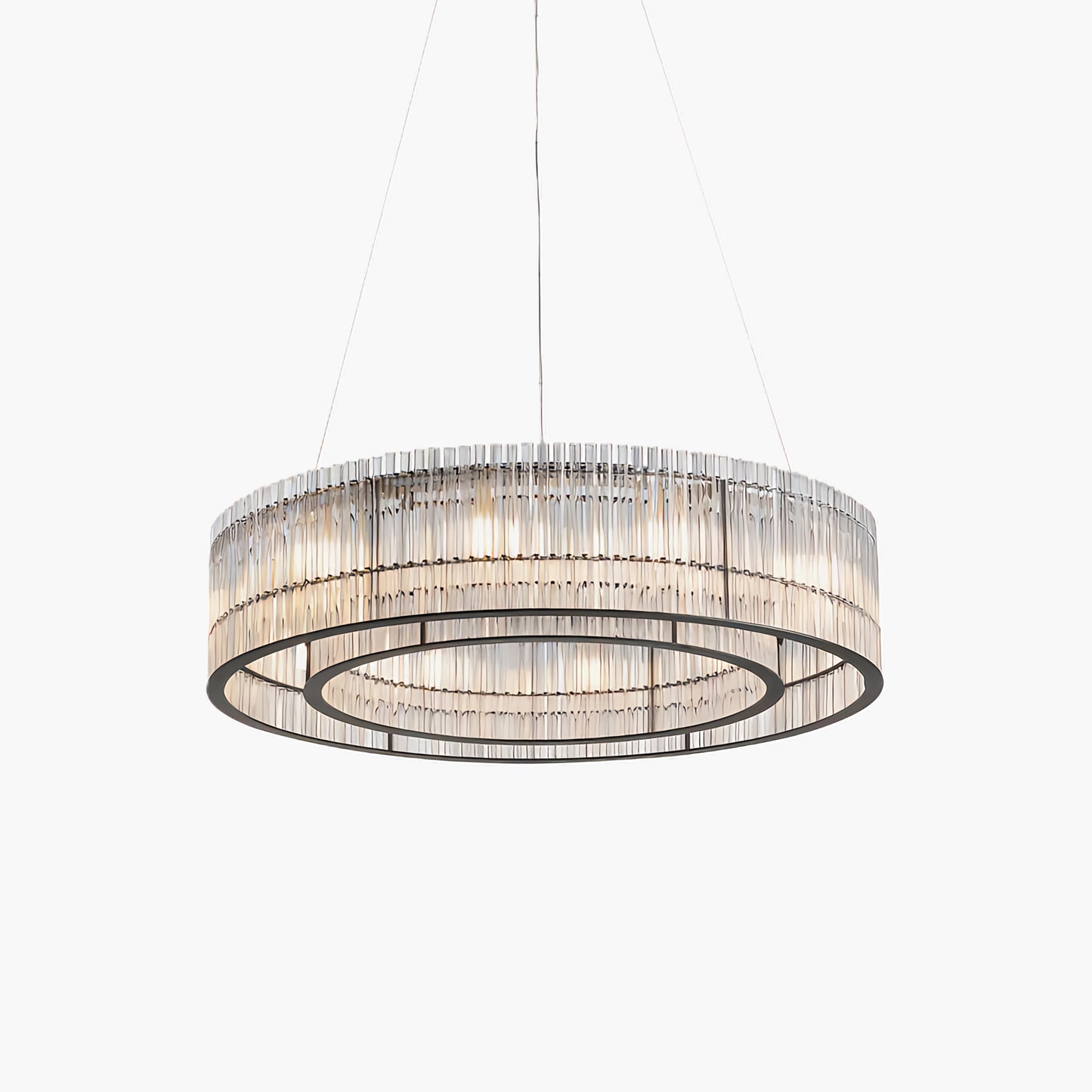 Tube Ring Modern Crystal Chandelier