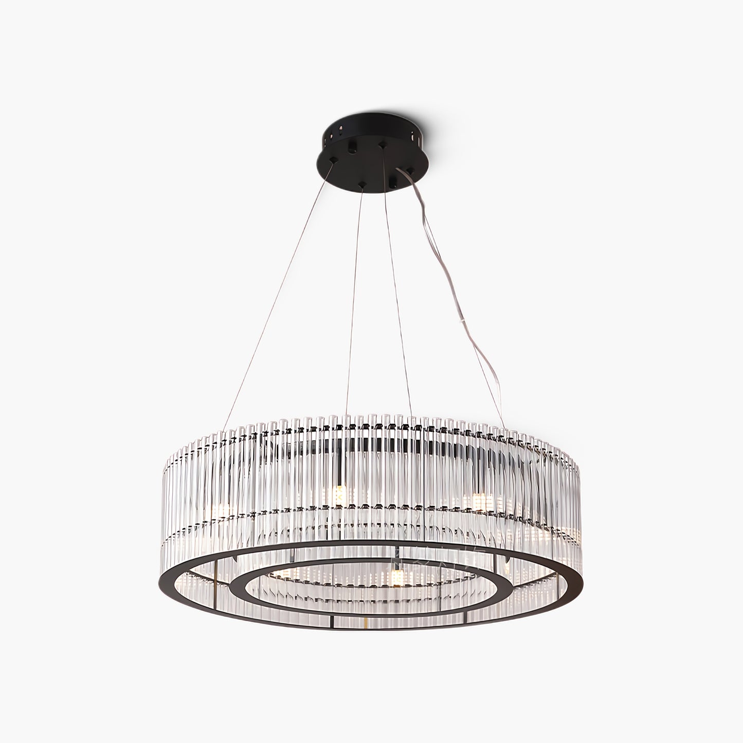 Tube Ring Modern Crystal Chandelier