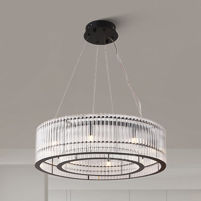 Tube Ring Modern Crystal Chandelier