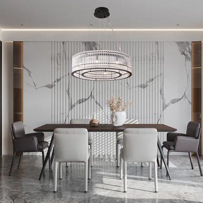 Tube Ring Modern Crystal Chandelier