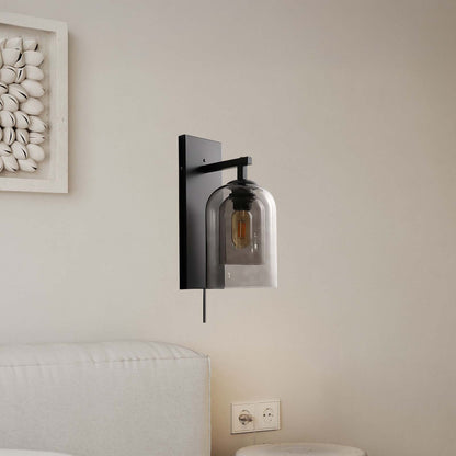 Tubular Plug-in Modern Crystal Wall Lamp