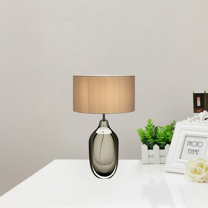 Glazed Eclectic Crystal Table Lamp