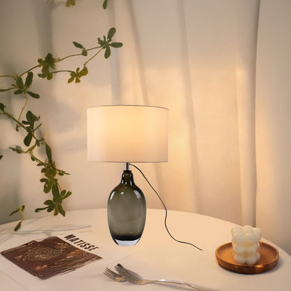 Glazed Eclectic Crystal Table Lamp