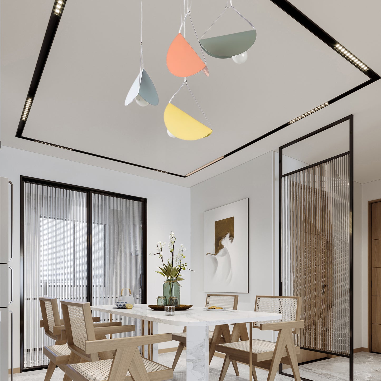 Glider Minimalist Crystal Pendant Light