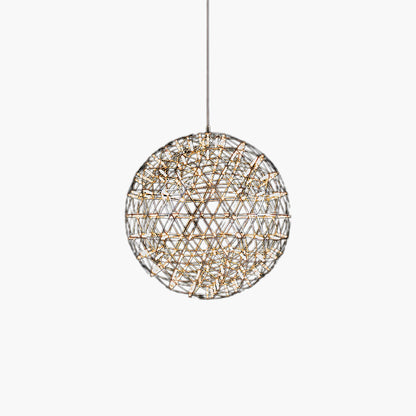 Gold Spark Ball Eclectic Metal Pendant Light