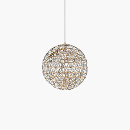 Gold Spark Ball Eclectic Metal Pendant Light