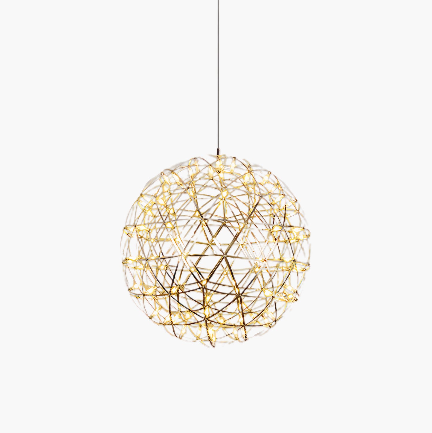 Gold Spark Ball Eclectic Metal Pendant Light