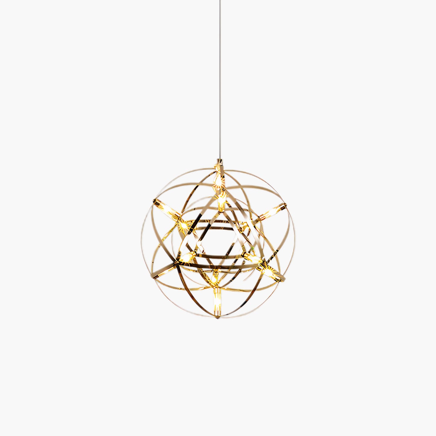 Gold Spark Ball Eclectic Metal Pendant Light