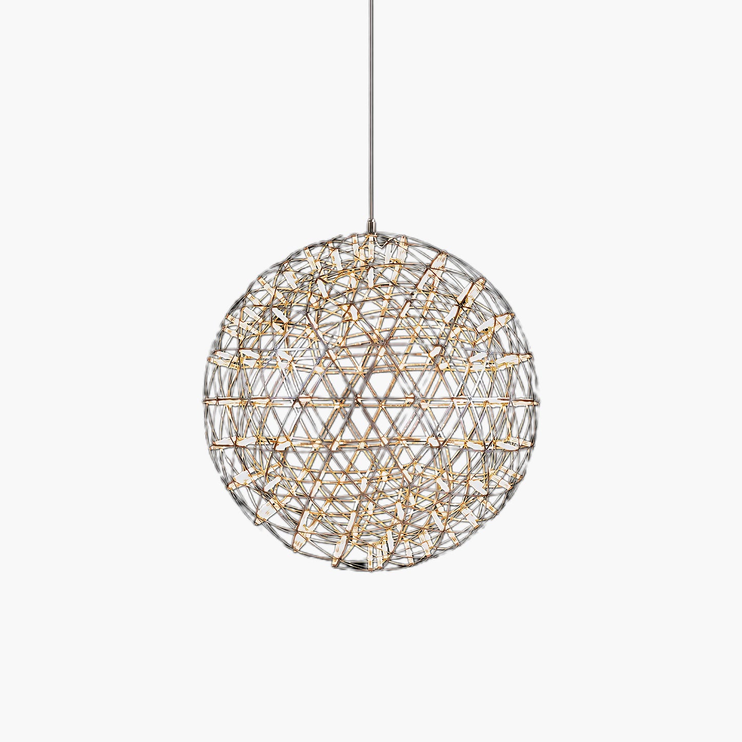 Gold Spark Ball Eclectic Metal Pendant Light