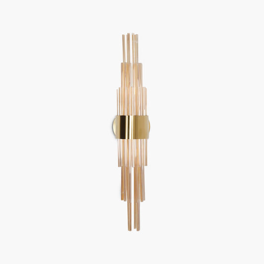 Gold Streamline Minimalist Crystal Wall Lamp