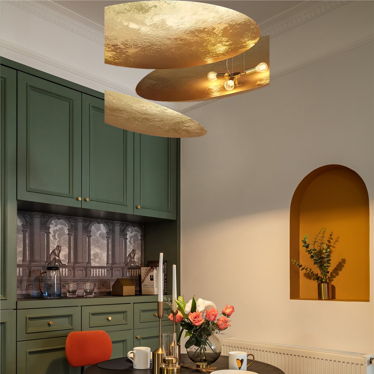 Gong Traditional Metal Pendant Lamp