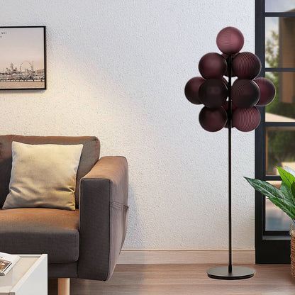 Grape Eclectic Crystal Floor Lamp