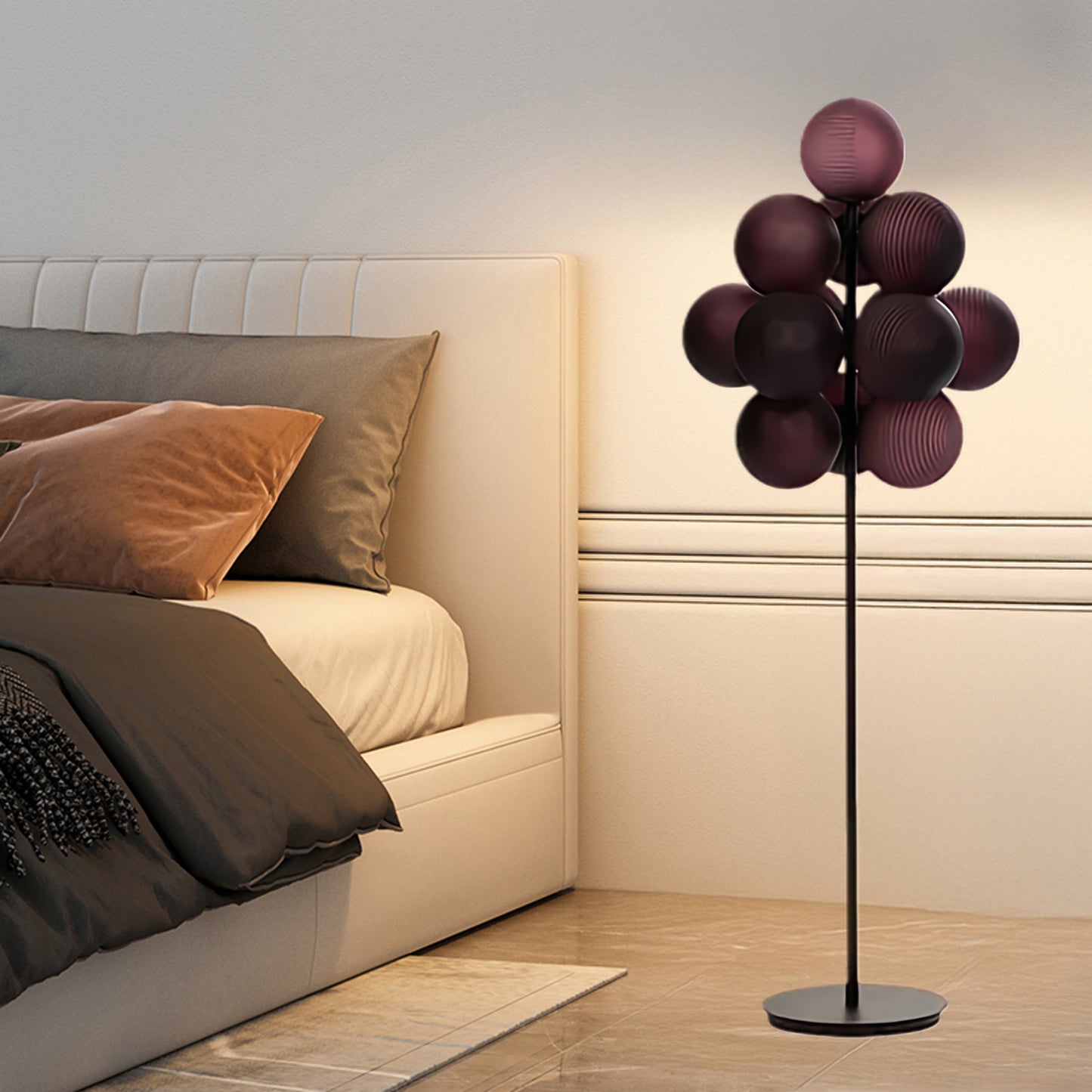 Grape Eclectic Crystal Floor Lamp