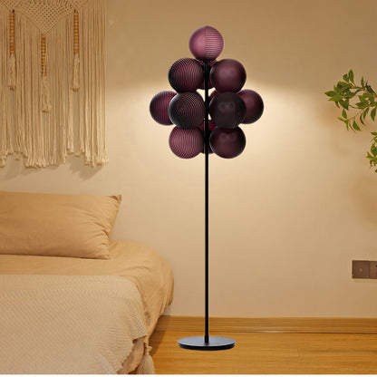 Grape Eclectic Crystal Floor Lamp