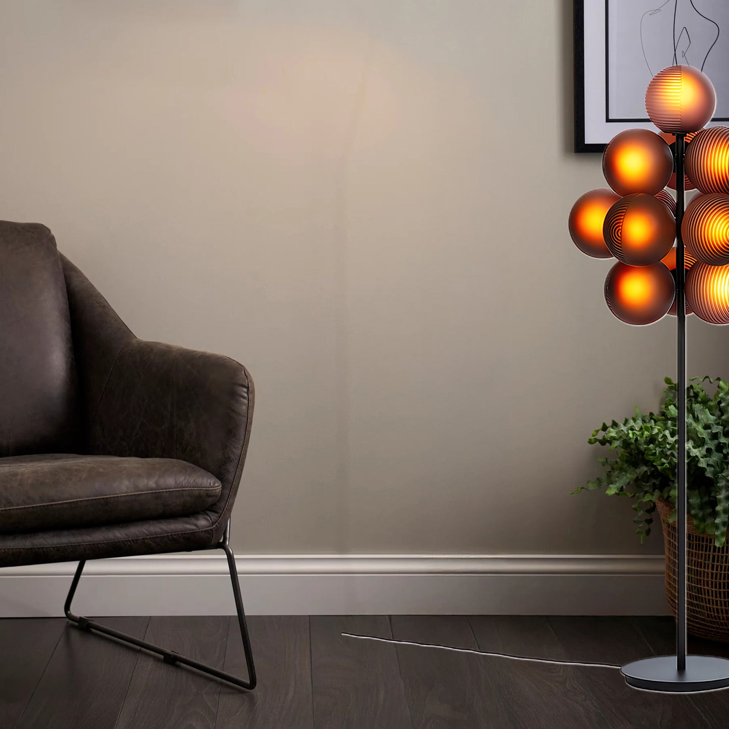 Grape Eclectic Crystal Floor Lamp