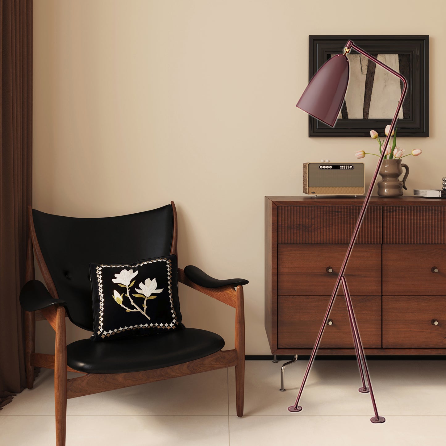 Grasshopper Minimalist Metal Floor Lamp