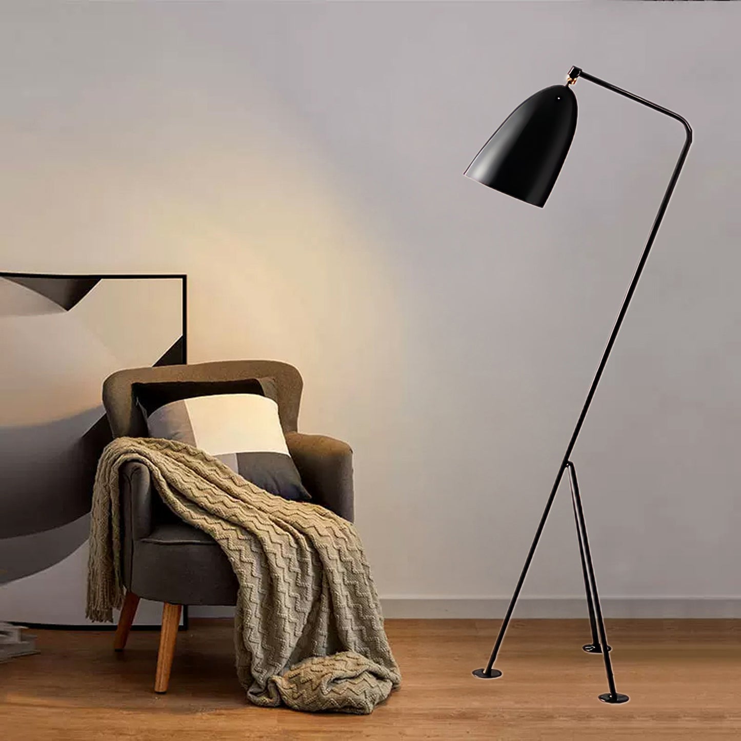 Grasshopper Minimalist Metal Floor Lamp