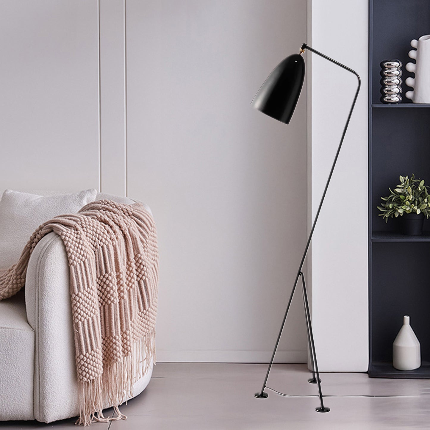 Grasshopper Minimalist Metal Floor Lamp