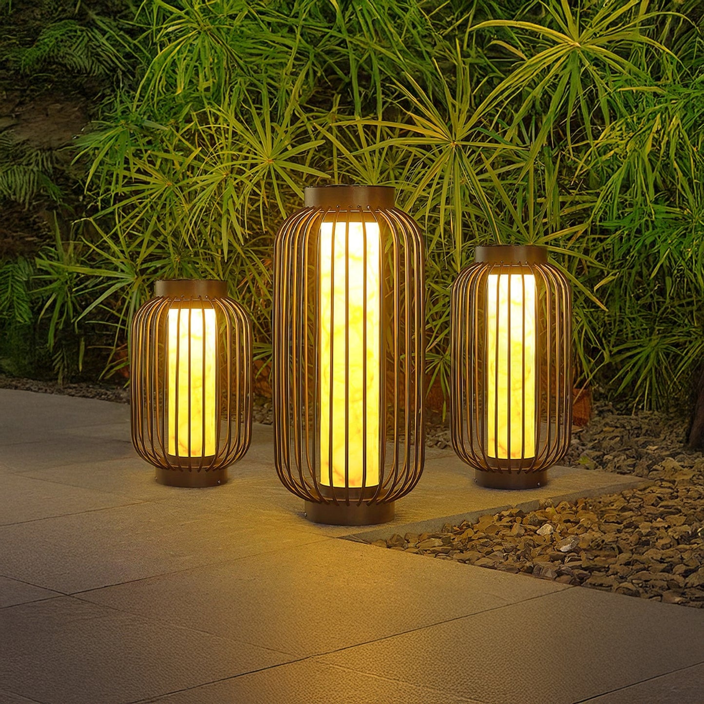 Graydon Outdoor Eclectic Metal Table Lamp