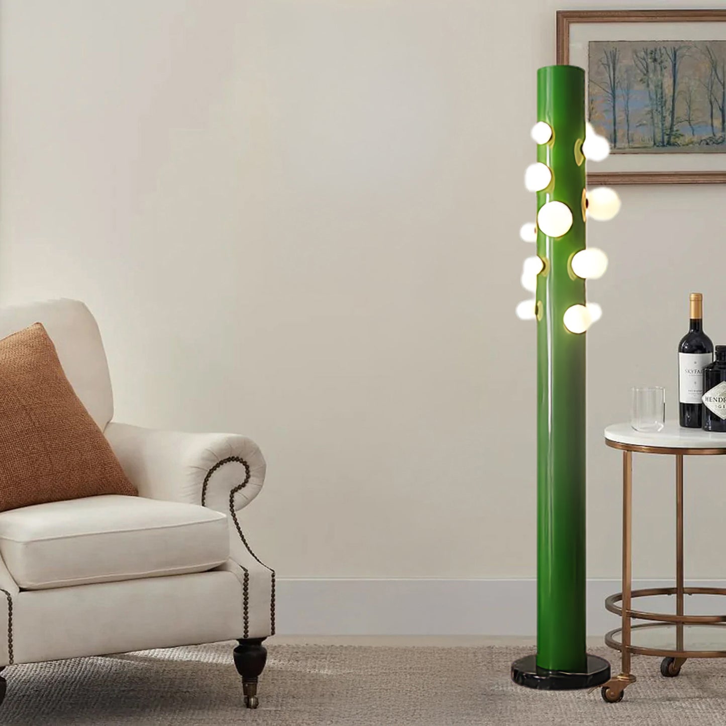 Green Apes Eclectic Crystal Floor Lamp