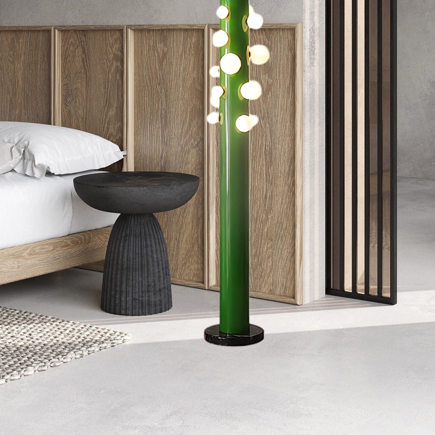 Green Apes Eclectic Crystal Floor Lamp