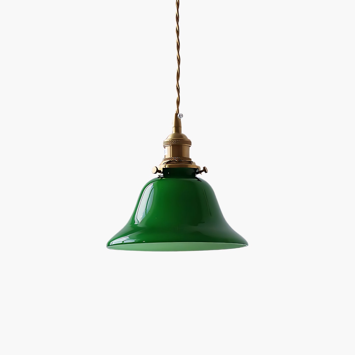 Green Bell Eclectic Crystal Pendant Light