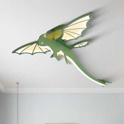 Green Dinosaur Eclectic Metal Ceiling Light