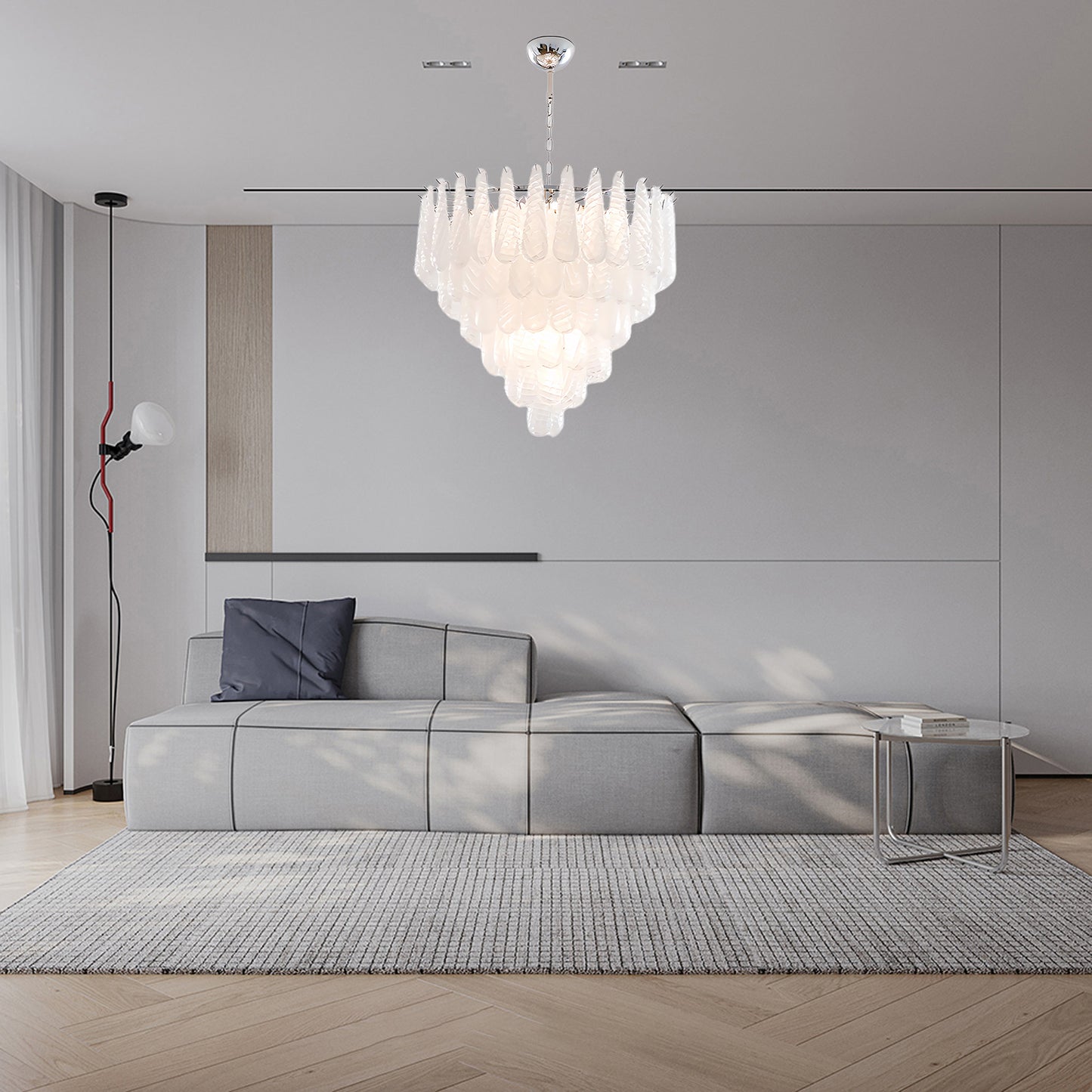 Grid Waterfall Classic Crystal Chandelier