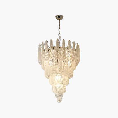 Grid Waterfall Classic Crystal Chandelier