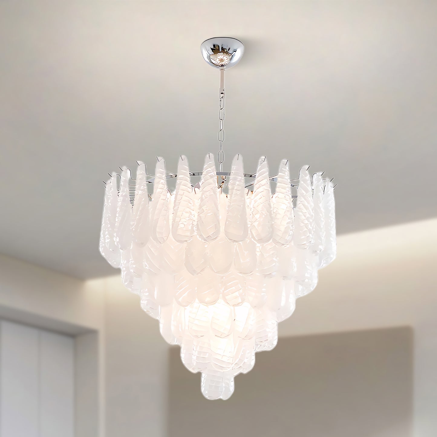 Grid Waterfall Classic Crystal Chandelier