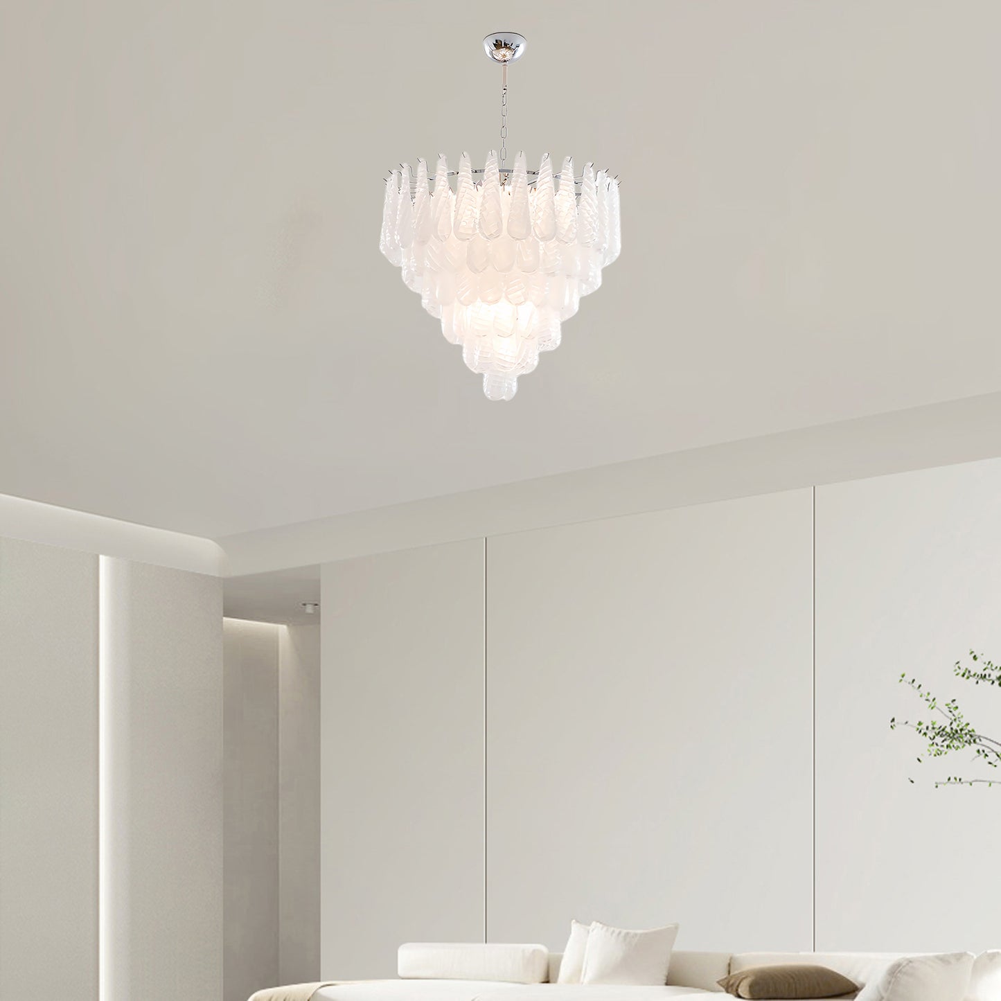 Grid Waterfall Classic Crystal Chandelier