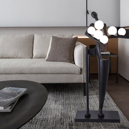 Guardian Sculpture Modern Crystal Floor Lamp