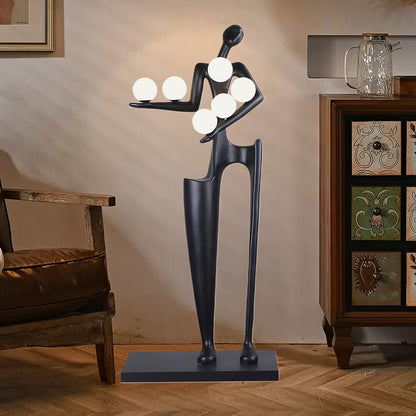 Guardian Sculpture Modern Crystal Floor Lamp