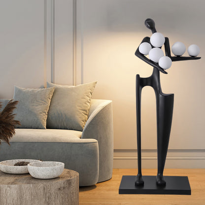 Guardian Sculpture Modern Crystal Floor Lamp