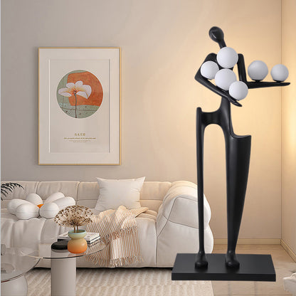 Guardian Sculpture Modern Crystal Floor Lamp