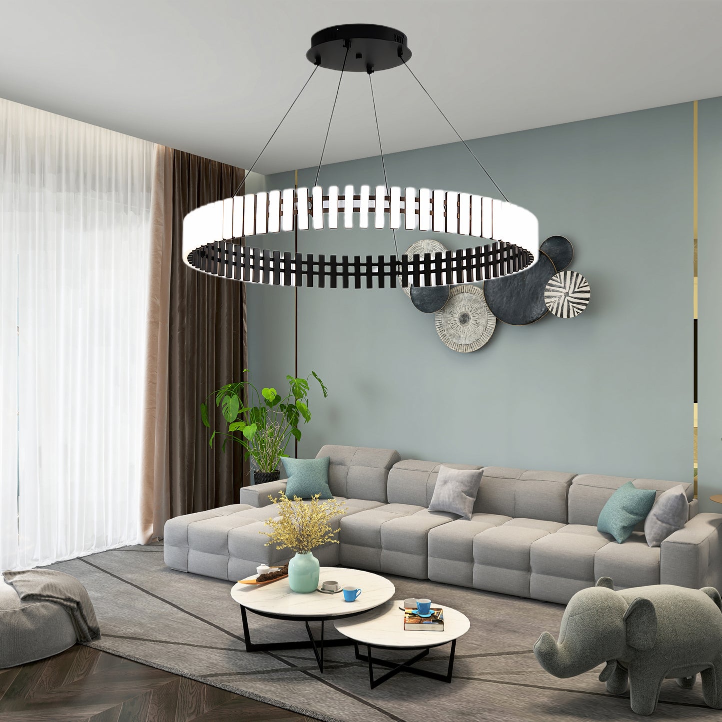 Hanging LED Traditional Metal Chandelier