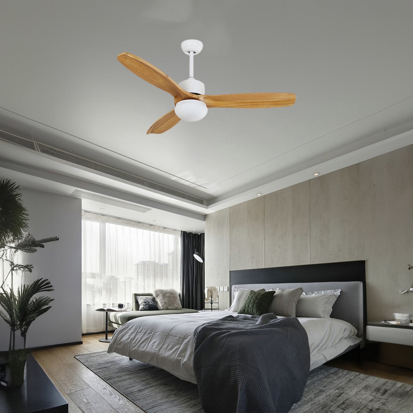 Harborough 3 Modern Crystal Ceiling Fan Light